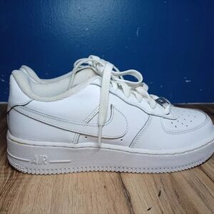 Nike Air Force One Sz US Kids 6Y-Wmns 5.5-Triple White Low Cut Shoes